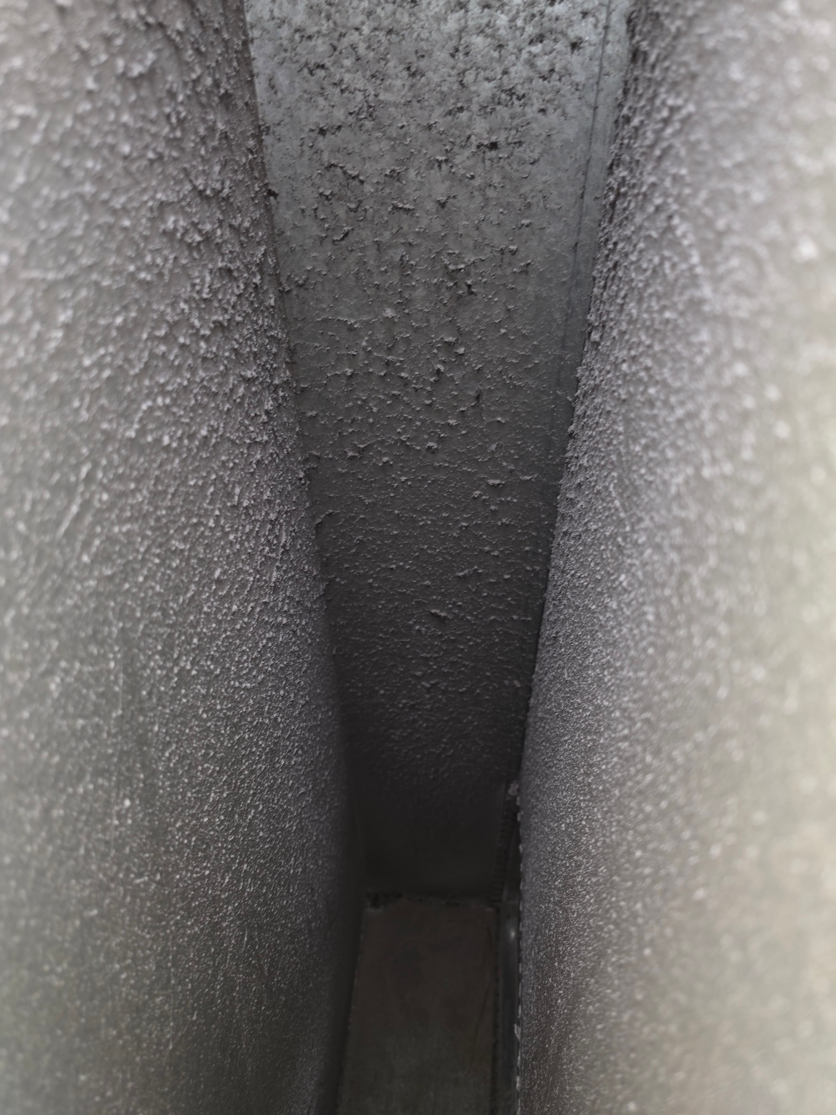Second duct section before cleaning — heavy buildup from cigarette smoke, Brick, NJ