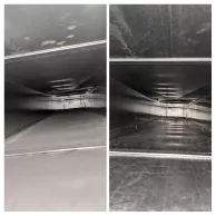 Before-after collage, Affordable air duct cleaning is crucial in Brick NJ, where close-ups expose dirt and debris