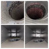 Before-after collage HVAC duct cleaning in Jackson NJ