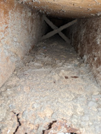 Dust and debris in an air duct