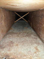 Cleaned air duct free of dust and debris