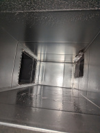 Dirty air duct interior