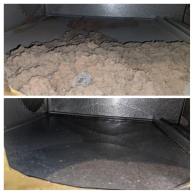 Excessive buildup of dust and debris, before and after air duct cleaning in Jackson, NJ